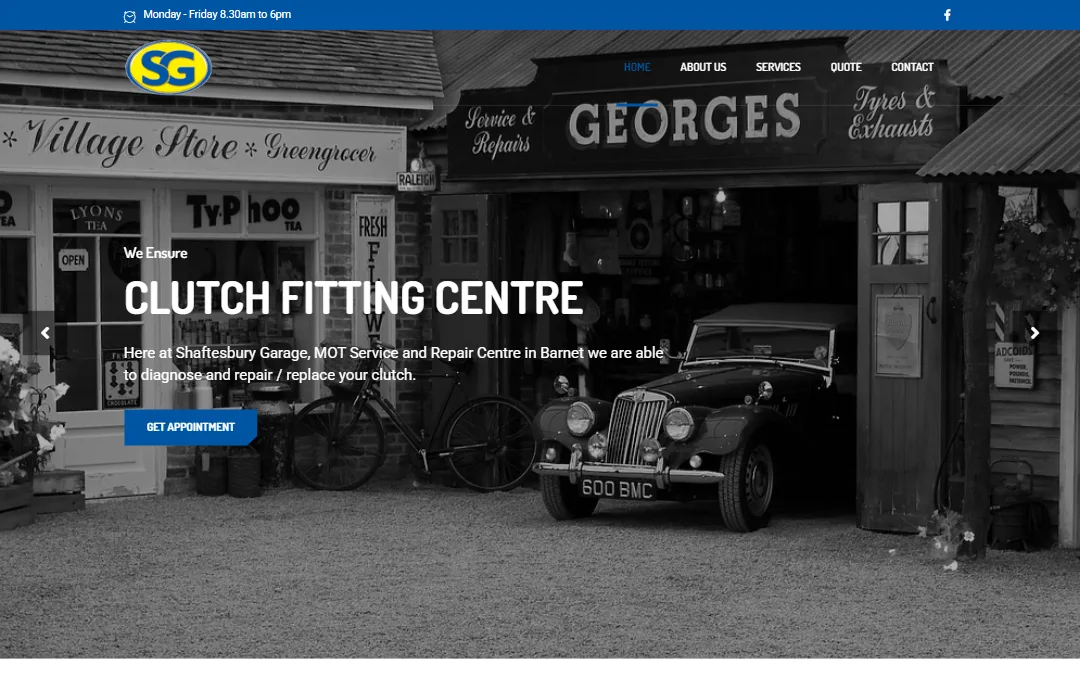 The Shaftesbury Garage website