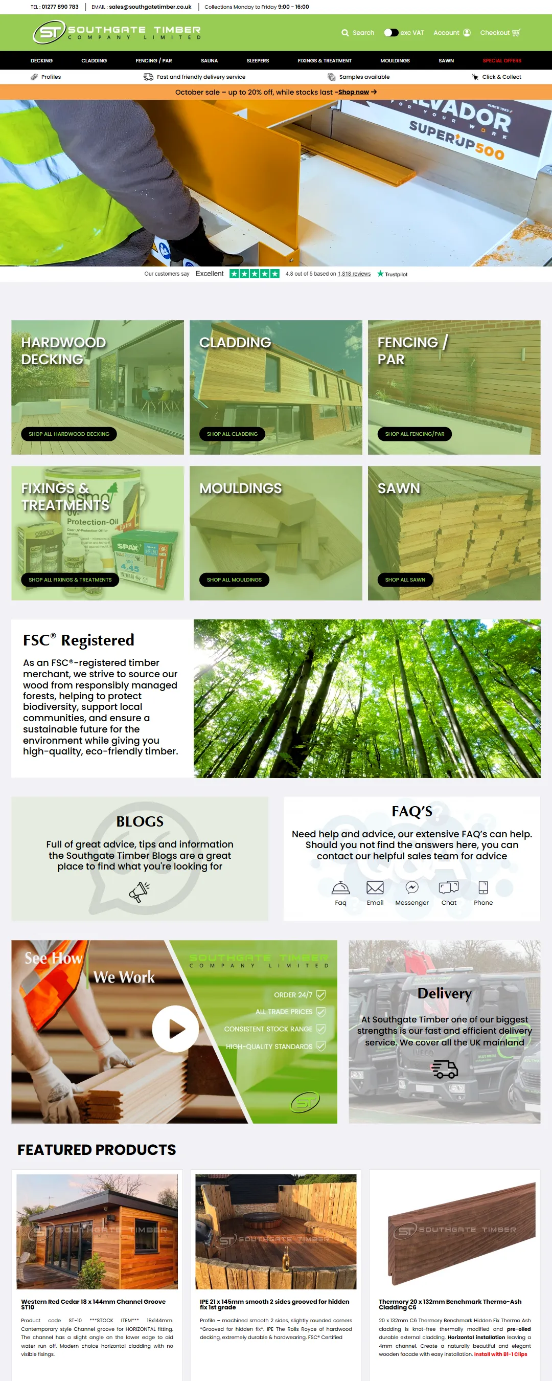 The Southgate Timber website