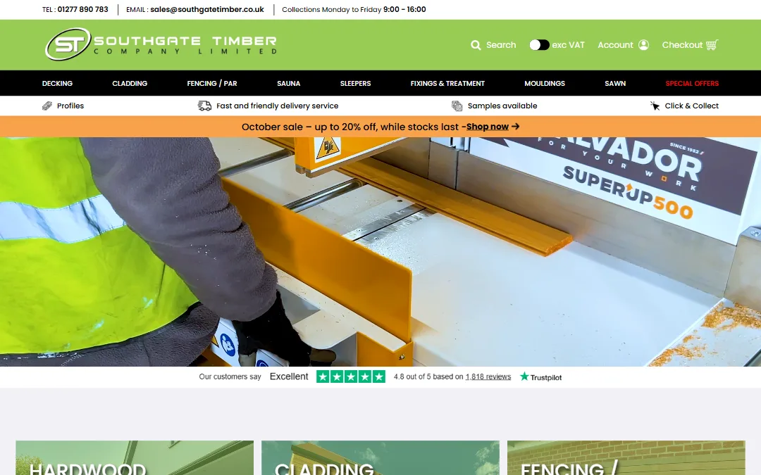 The Southgate Timber website